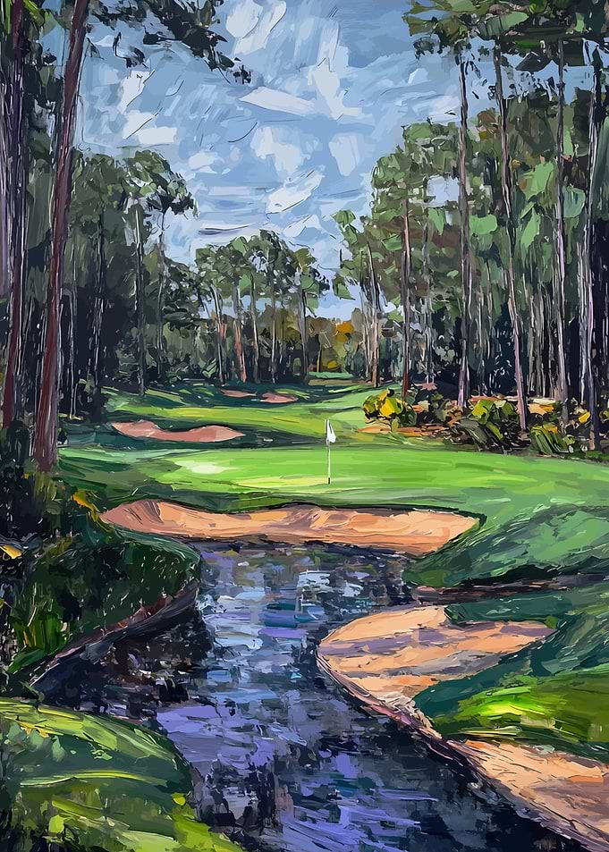 Golf Course Landscape Painting