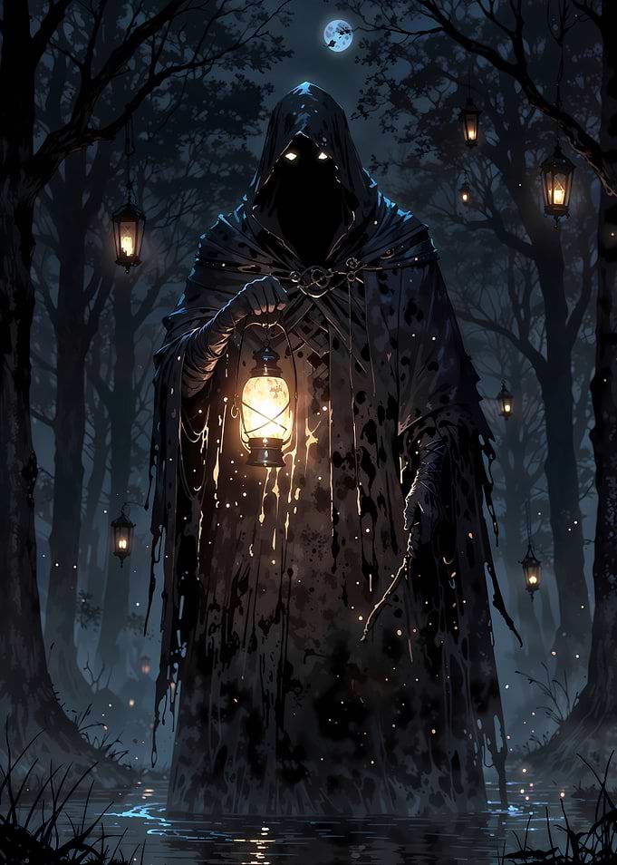 Grim Reaper in Dark Forest