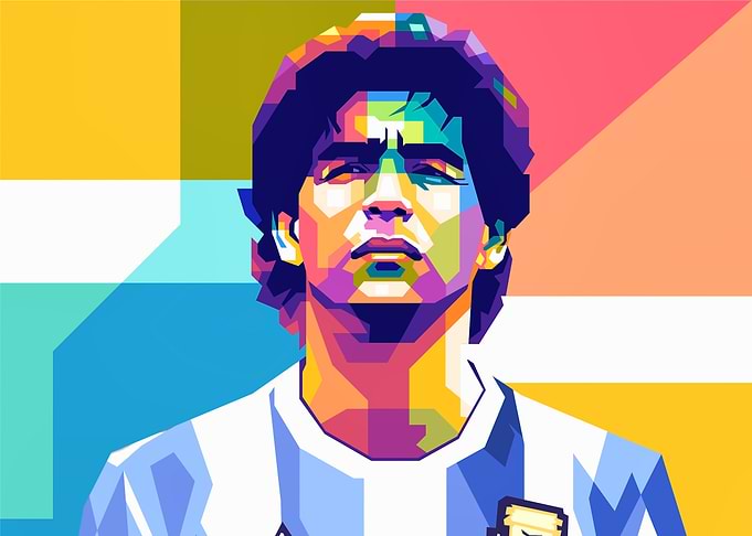 Diego Maradona Pop Art Portrait