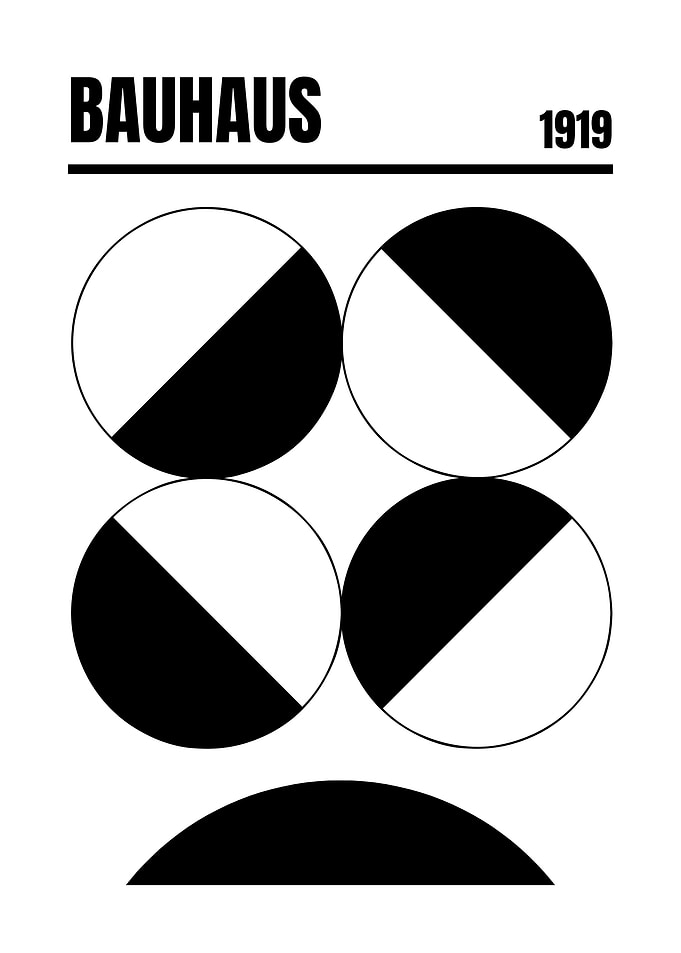 Bauhaus 1919 Black and White Design