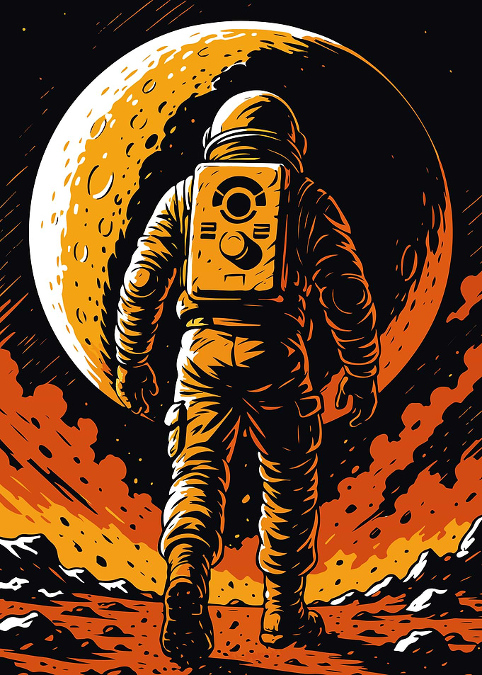Astronaut on mars