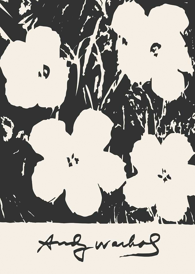 Andy Warhol Flowers Black and White
