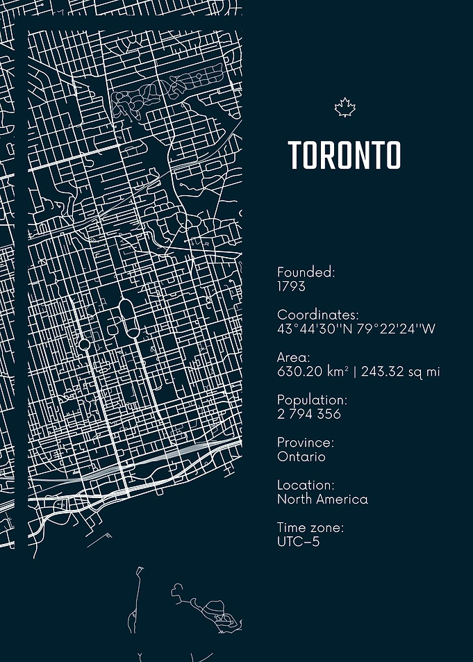 Toronto City Map Art Print