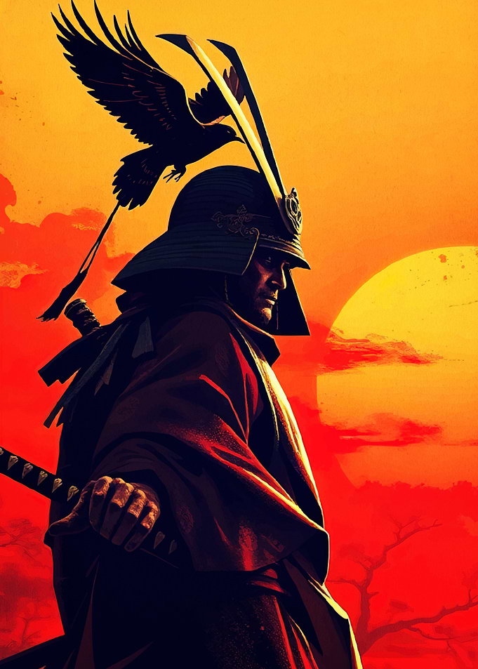 Samurai Warrior Sunset