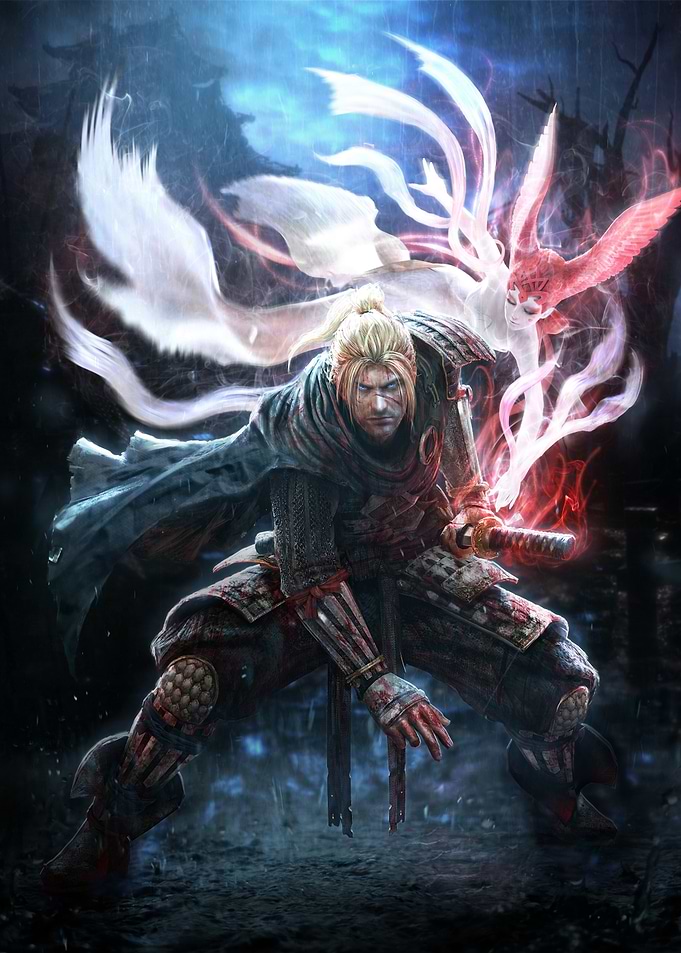 Nioh Game Samurai Warrior with Guardian