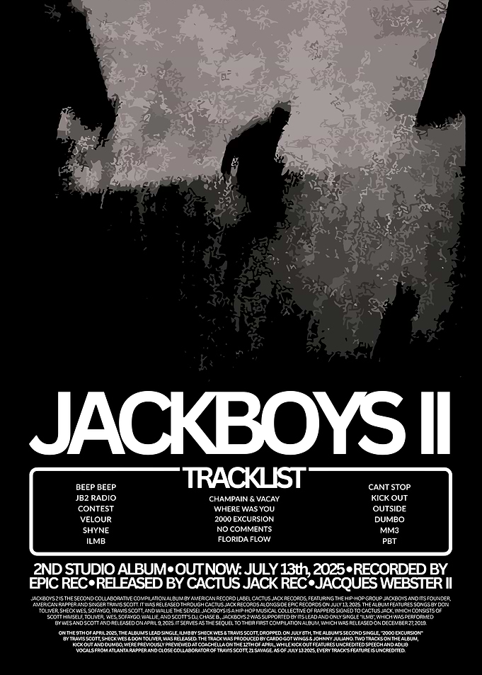 TRAVIS SCOTT JACKBOYS 2 Album Cover