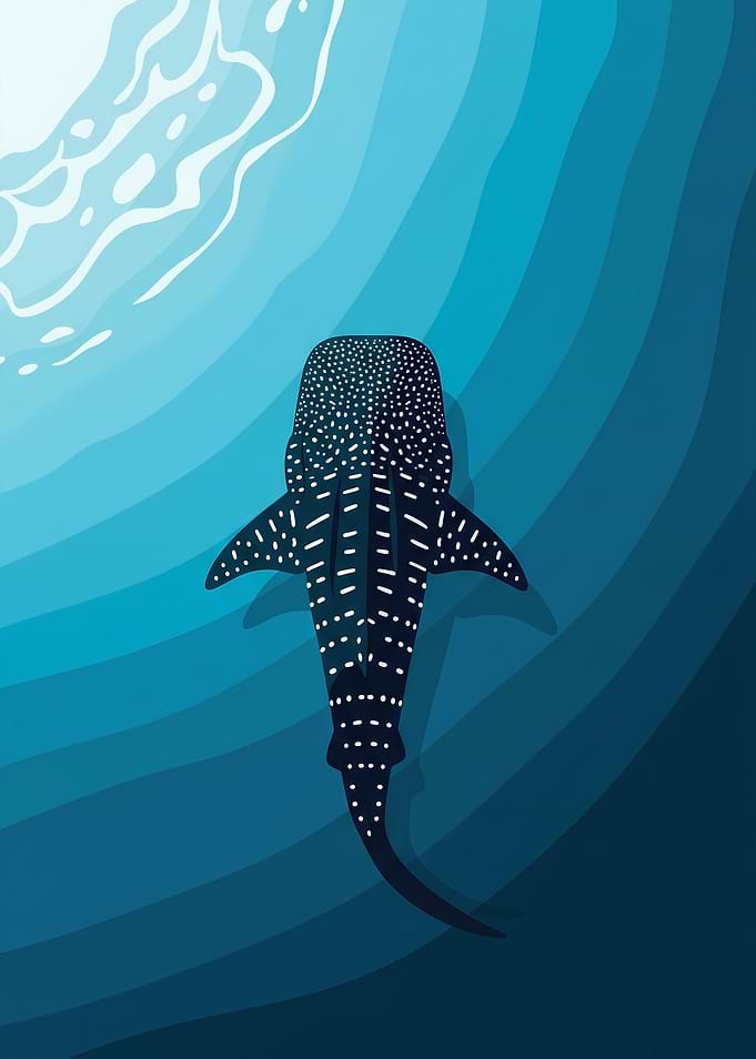 Whale Shark in the Ocean Depths