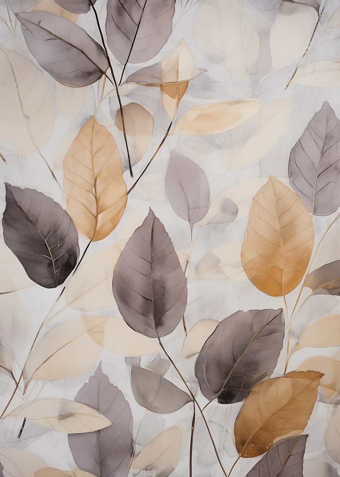 Watercolor Leaves Pattern