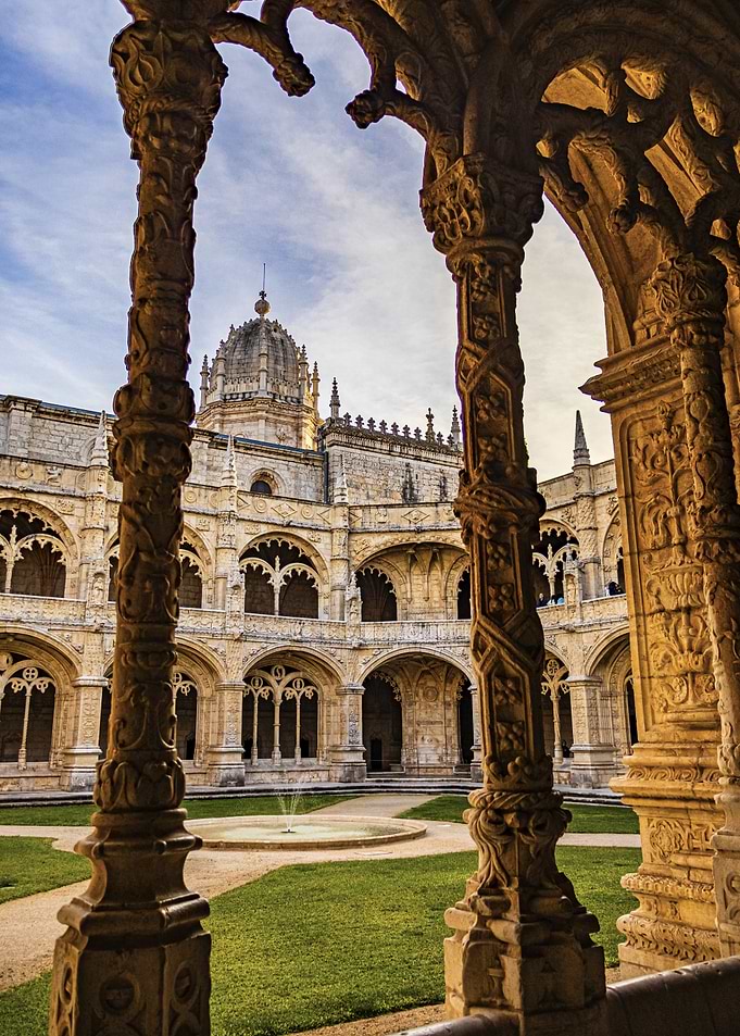 Jeronimos Monastery Cloister, Lisbon, Portugal