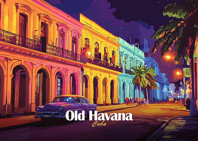 Old Havana Cuba Street Scene