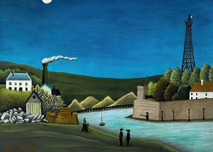Henri Rousseau Landscape with Eiffel Tower