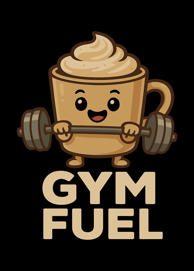 Gym Fuel Coffee Cartoon