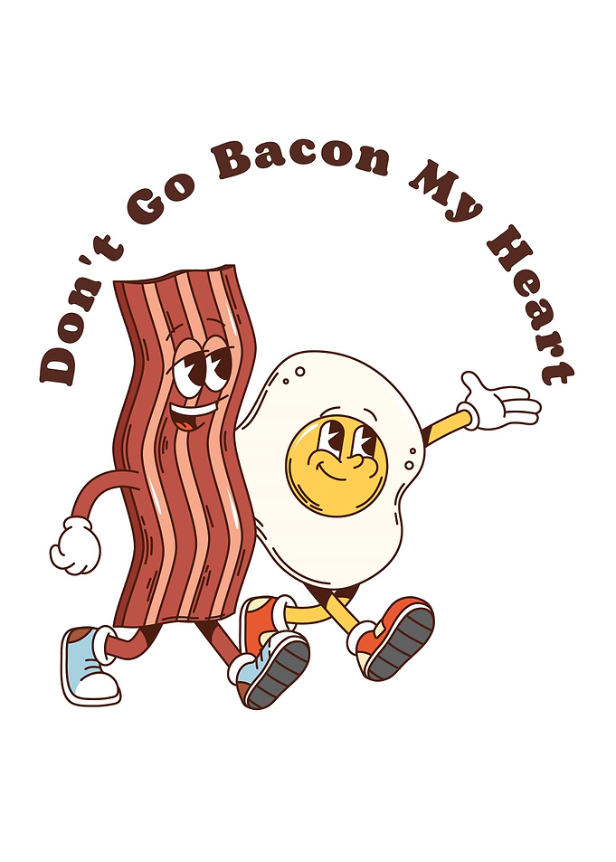 Cartoon Bacon and Egg Duo