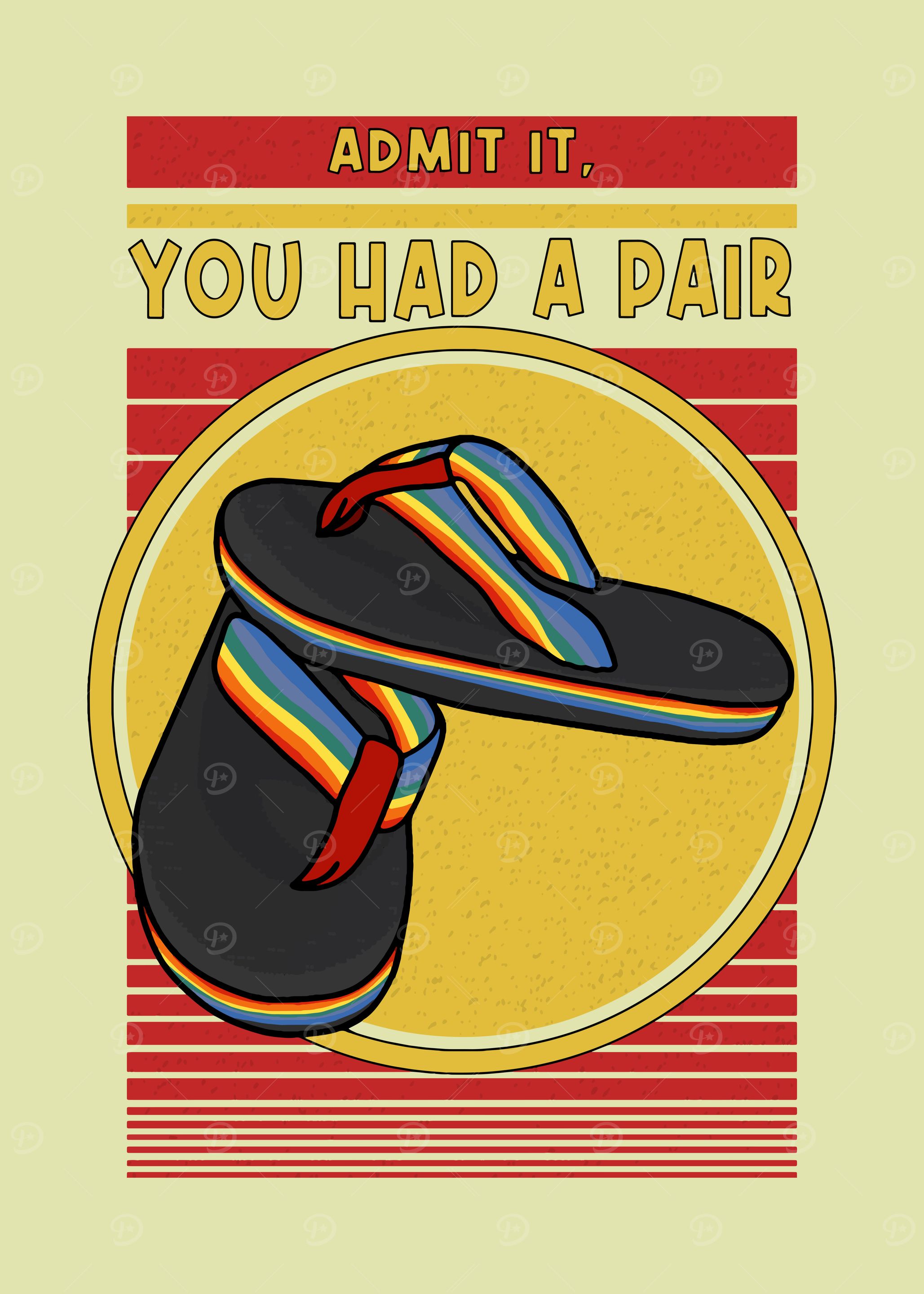 Retro Flip Flops Pair
