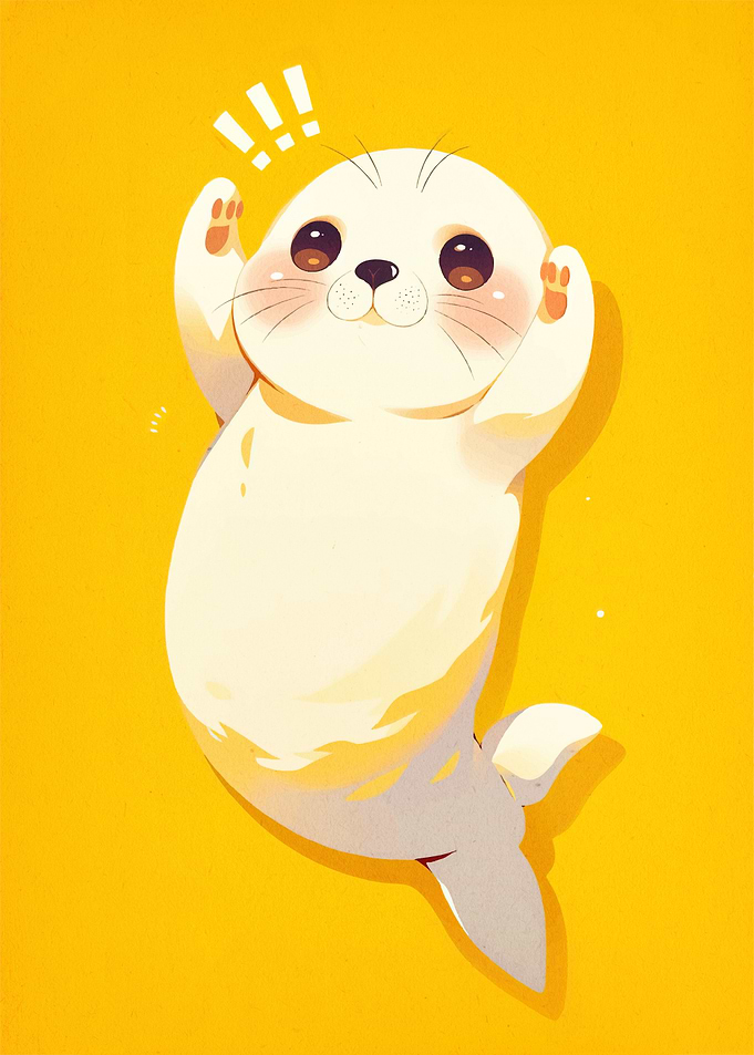 Cute Seal Cartoon Animal