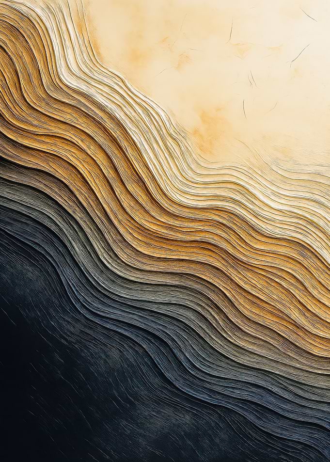 Abstract Wavy Layers Art