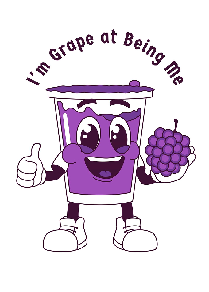 Grape Juice Cartoon Character