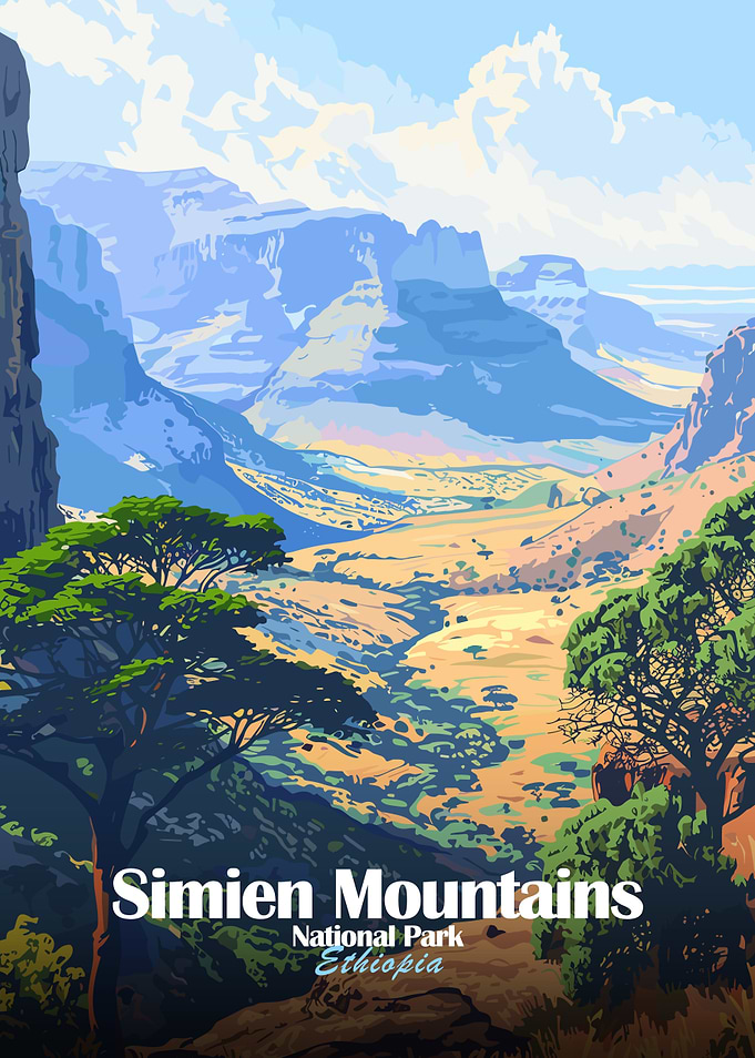 Simien Mountains National Park Ethiopia Poster