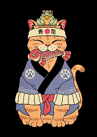 Sushi Cat Frog Friend