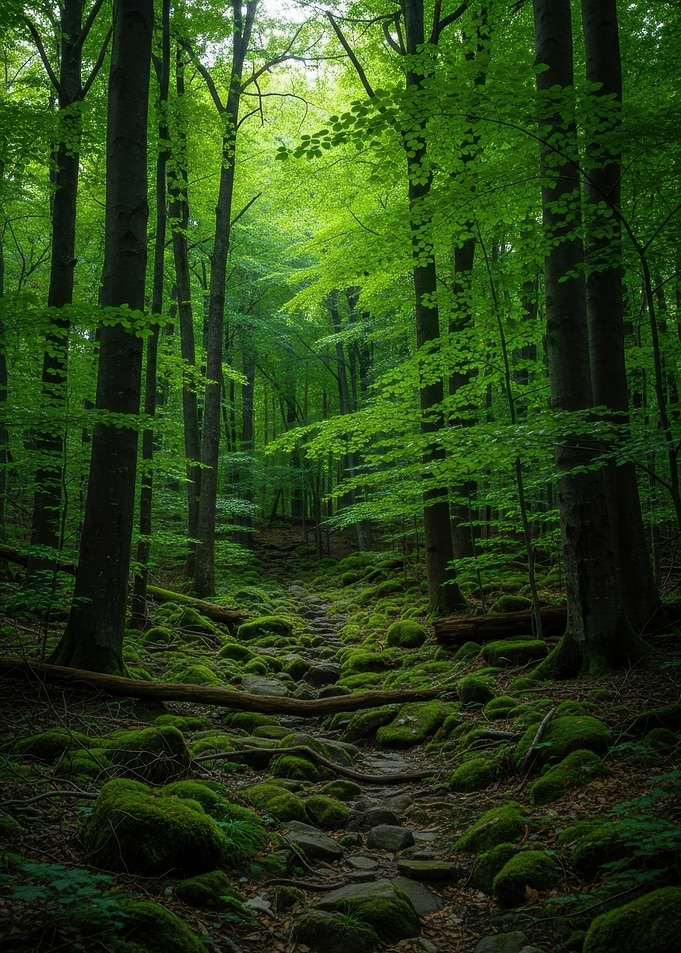 Lush Green Forest Path