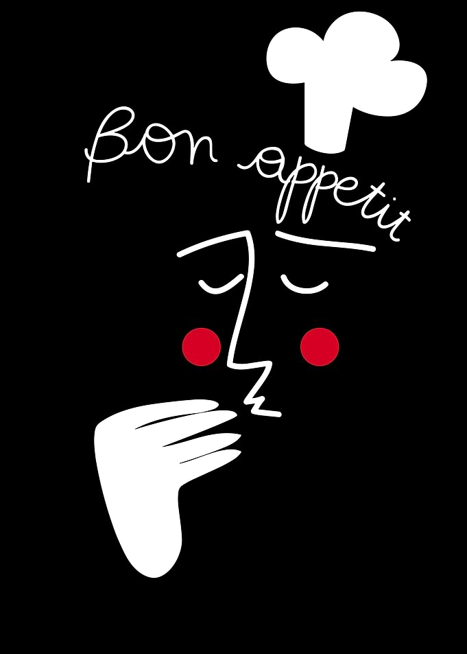 Bon Appetit Chef Minimalist Art