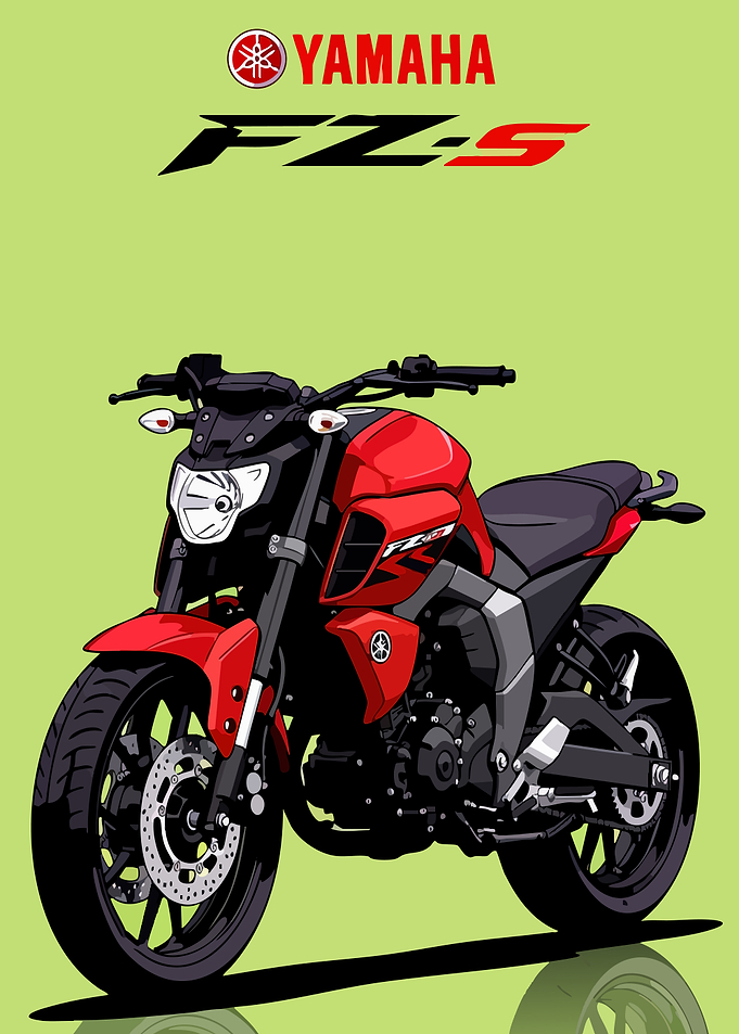 Yamaha FZ-S Motorcycle Illustration