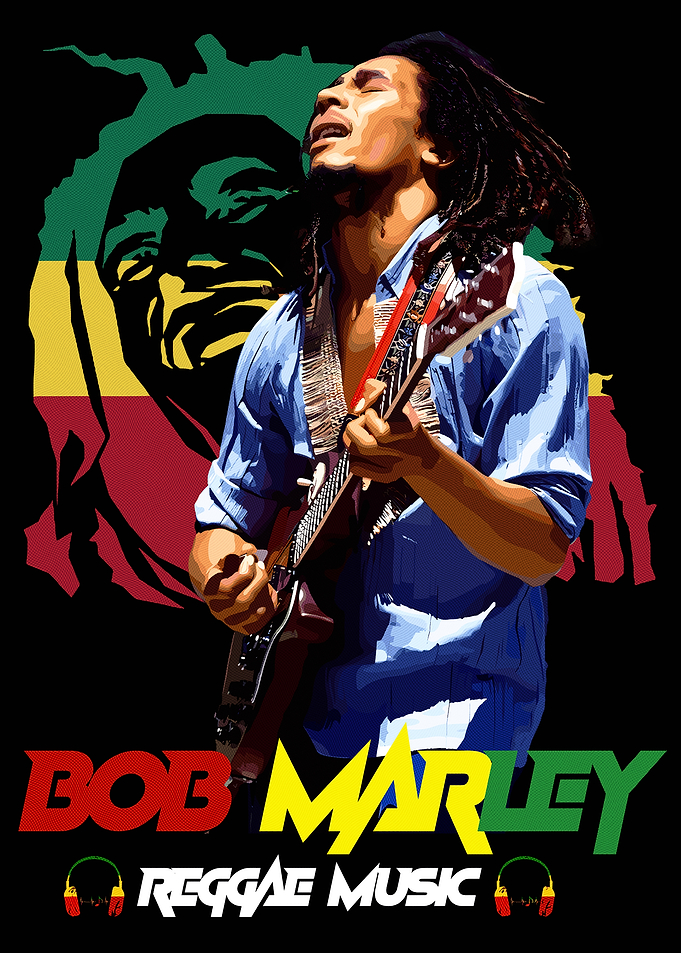 Bob Marley Reggae Music Portrait
