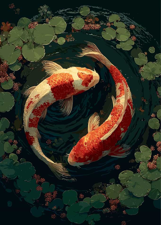 Koi Fish Pond Serenity