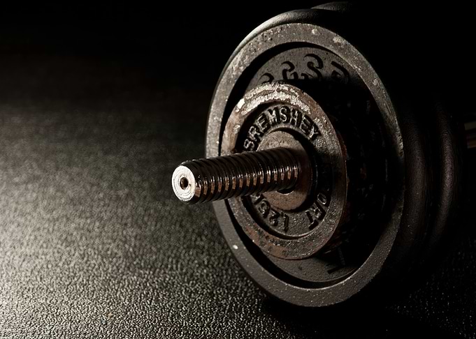 Close-up of a Dumbbell Weight