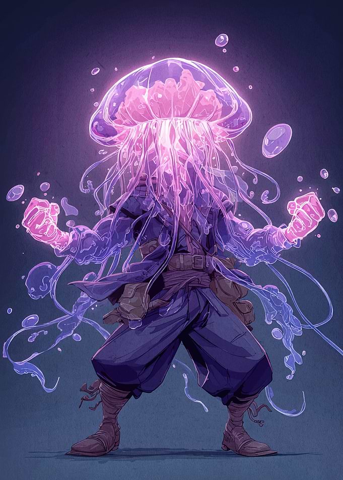 Jellyfish Head Character