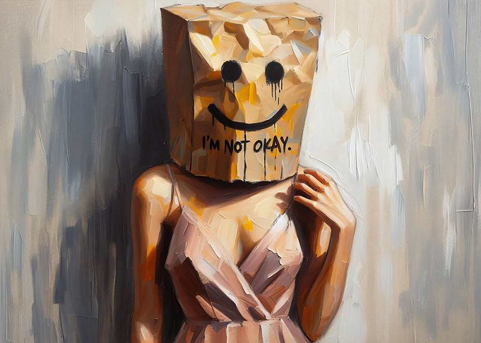 I'm Not Okay – A Woman with a Smiling