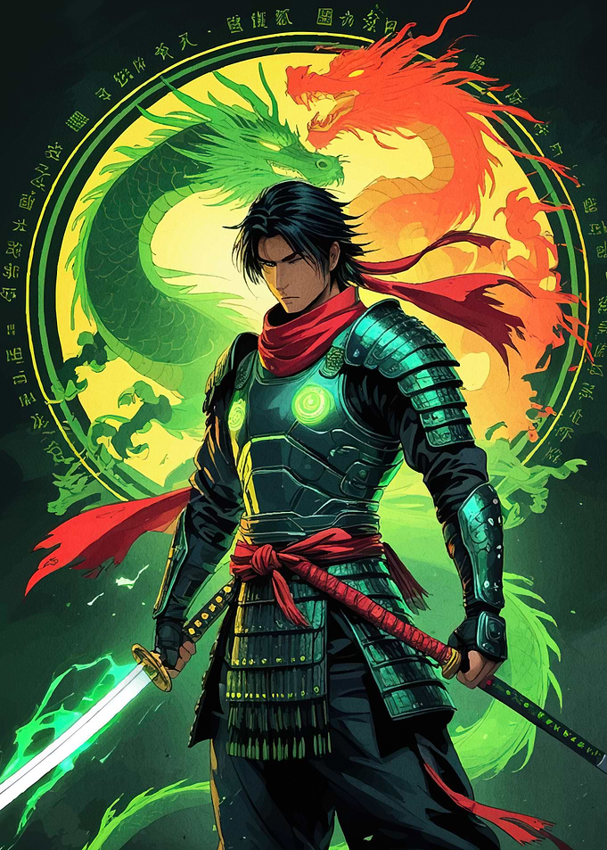 Anime Warrior Dragons