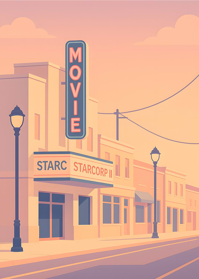 Retro Movie Theater Illustration