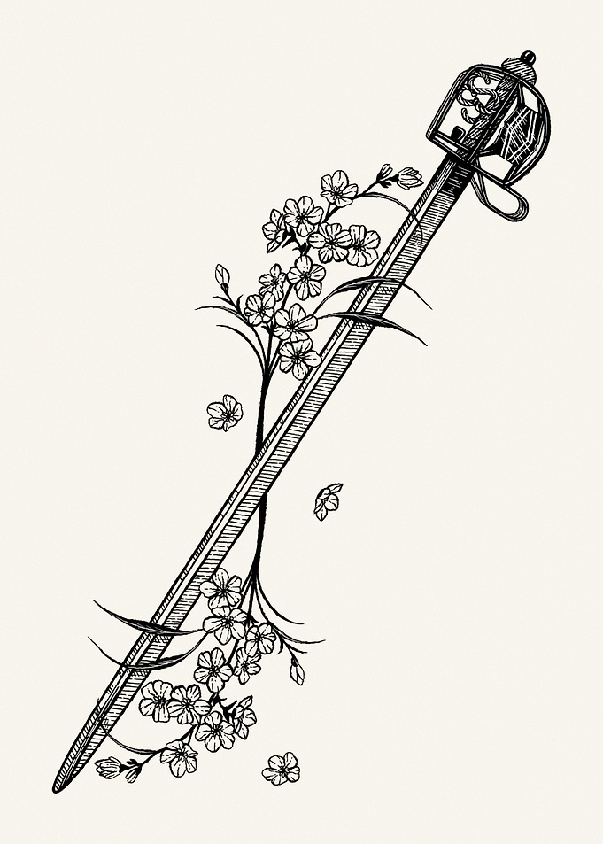Sword and Forget-Me-Nots