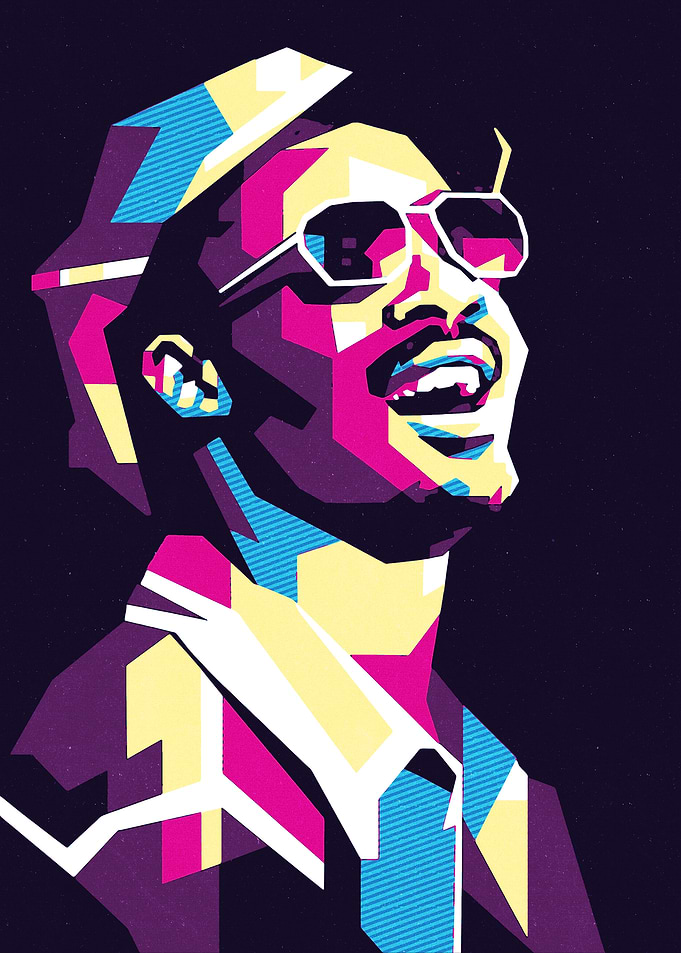 Stevie Wonder Pop Art Portrait