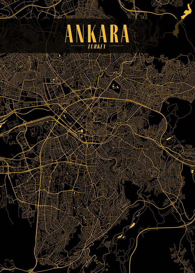Golden Ankara City Map