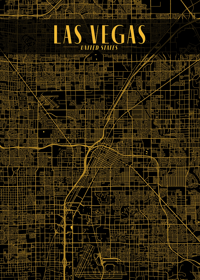 Golden Las Vegas City Map