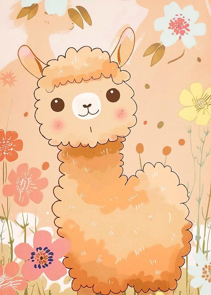 Cute Llama Flowers