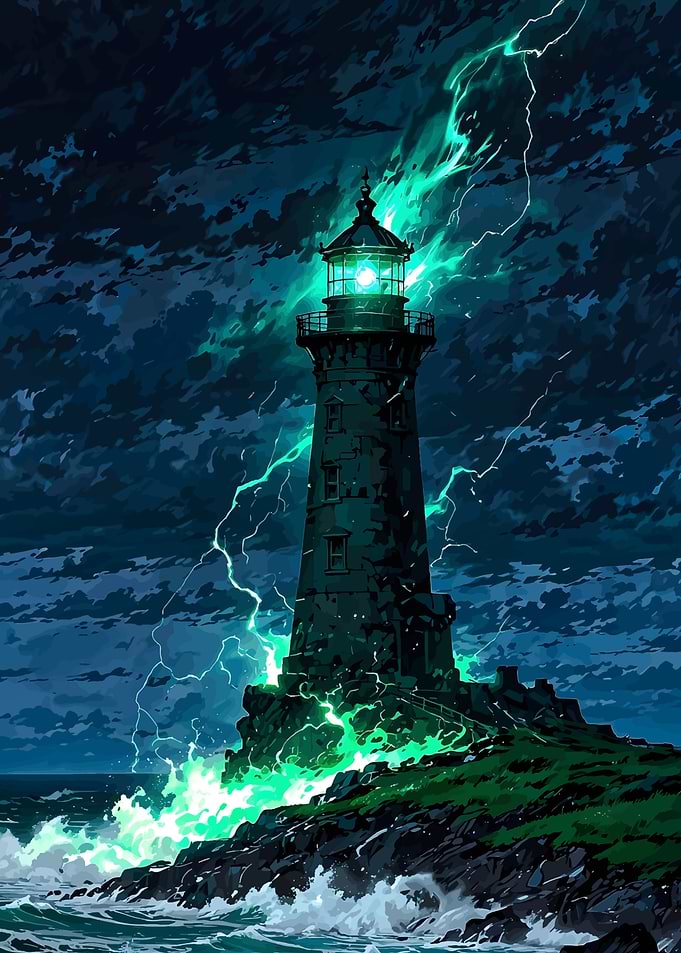 Lighthouse in Storm