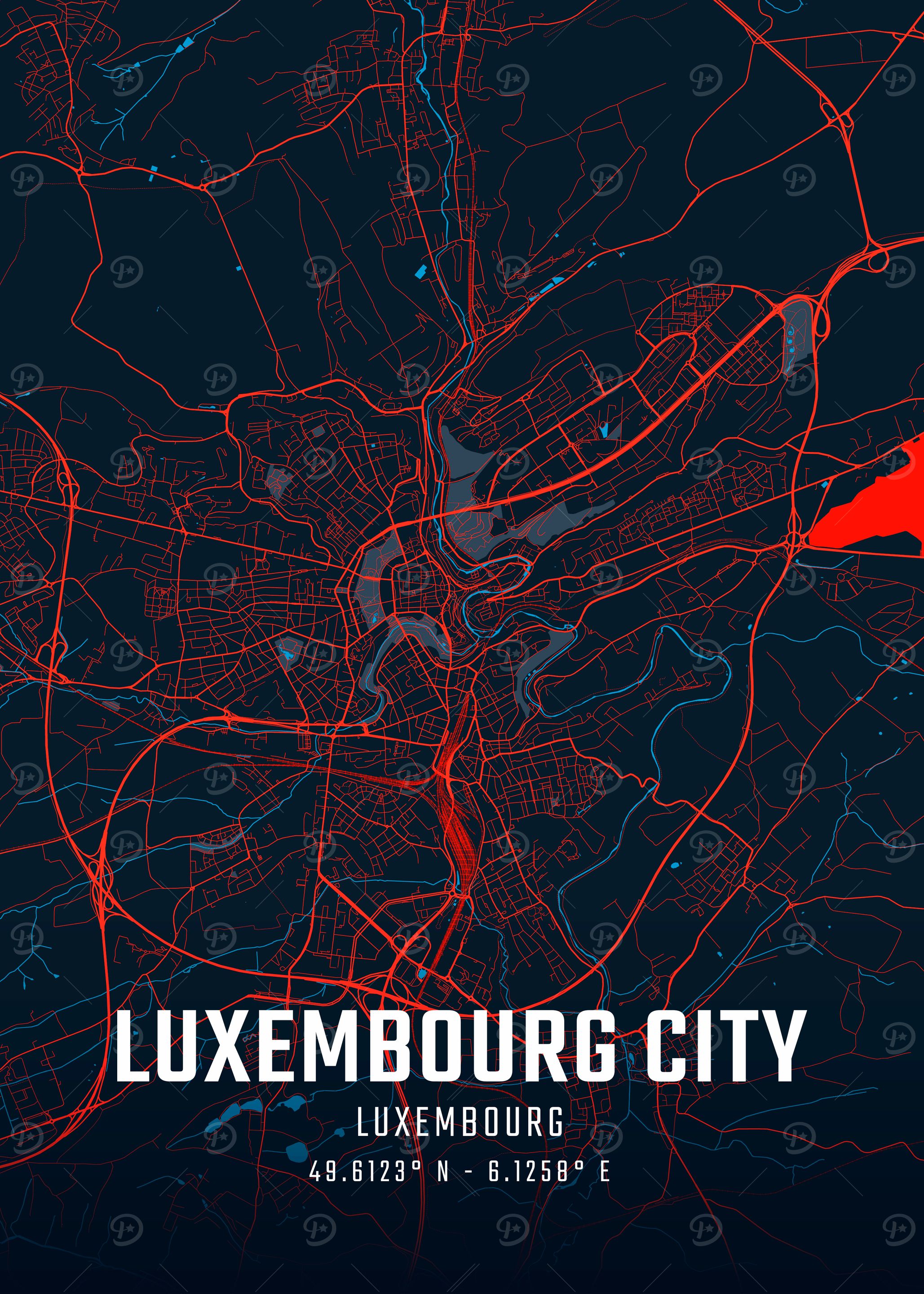 Luxembourg City Map