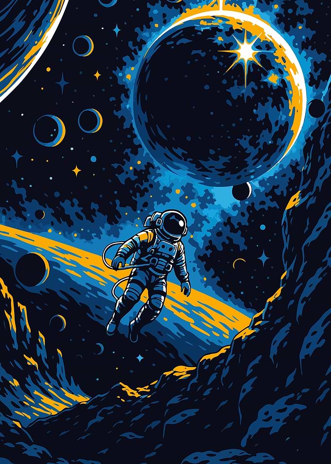 Astronaut Fly in Space