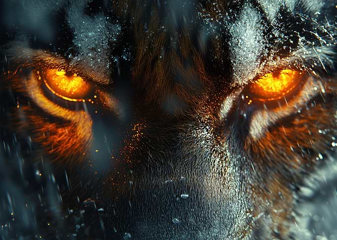 Tiger's Fiery Gaze