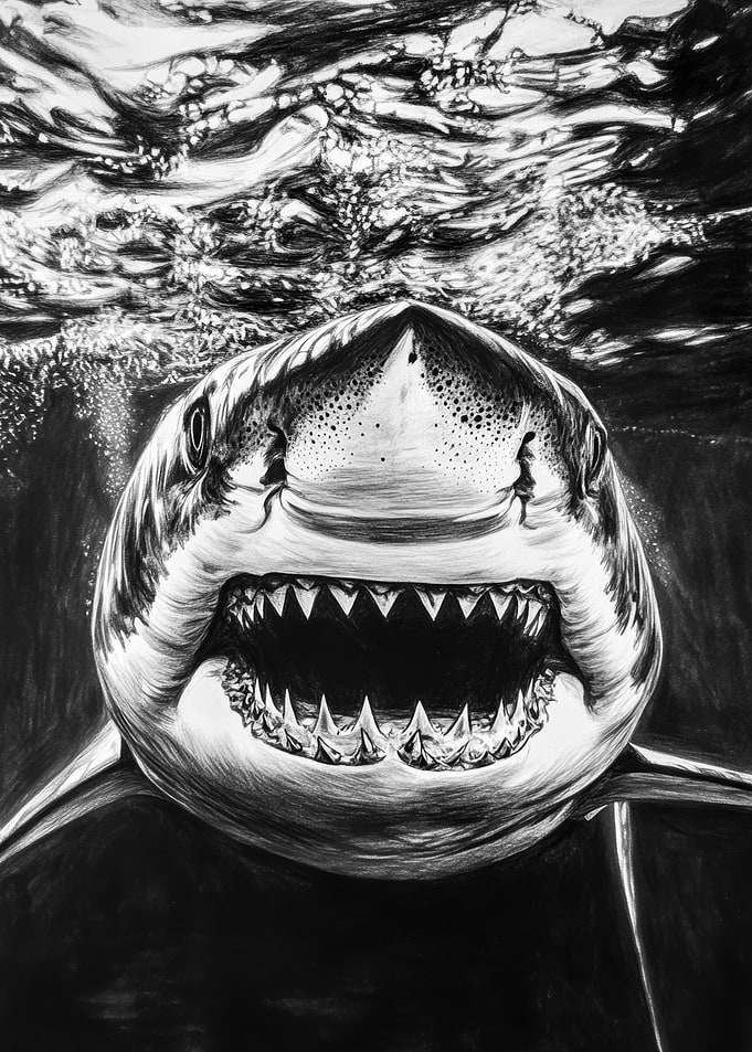 Great White Shark Drawing