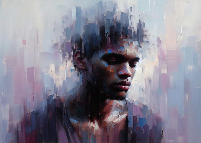 Remember Me - Abstract Portrait of a Man