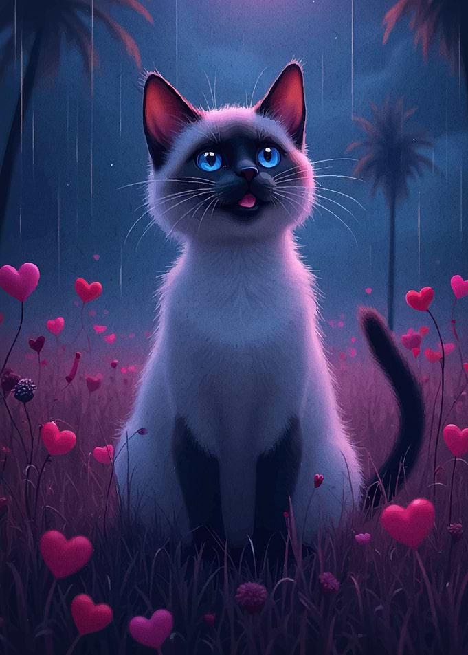 Siamese Cat Heart Field