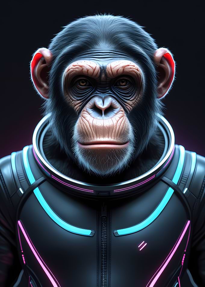 Cyberpunk Ape Portrait
