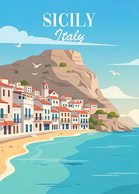 Sicily, Italy Coastal Town