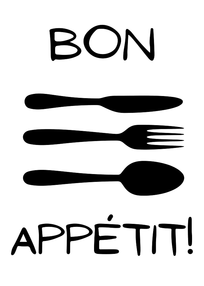 Bon Appetit Cutlery Illustration