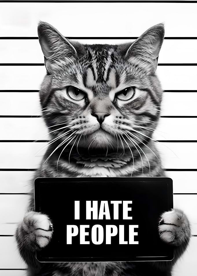 Grumpy Cat Mugshot: I Hate People