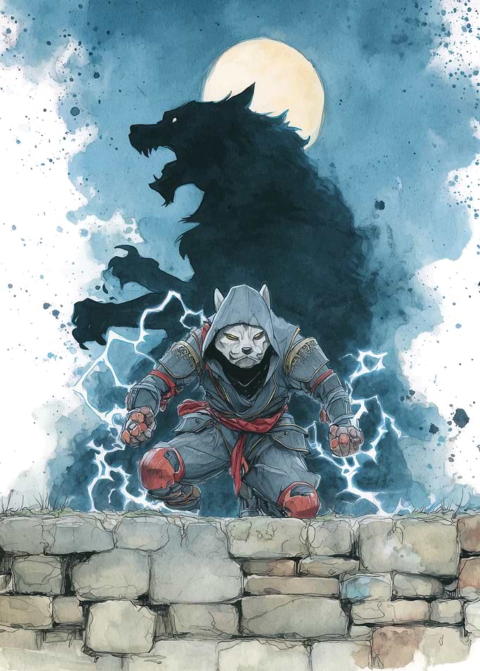 Cat Ninja and Werewolf Shadow